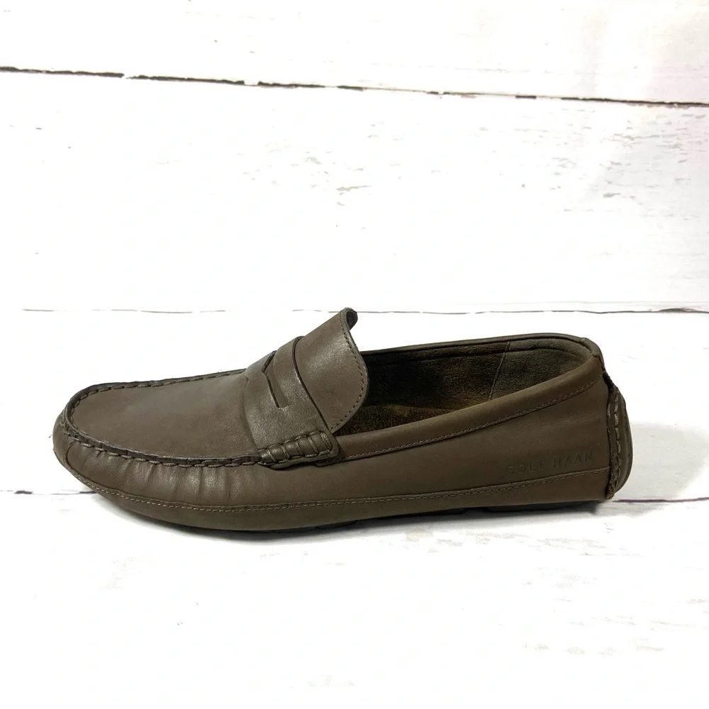 Cole Haan Grand‎ Os Mens Loafers Size 11M Brown Leather Driving Moc